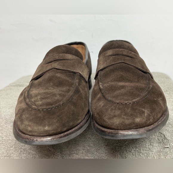 Crockett & Jones Sydney Mocha Brown Suede Loafers Shoes Mens UK 12 E US 13 EU 46 - Picture 5 of 10